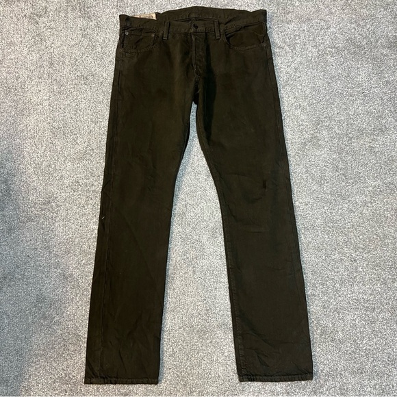 Polo Ralph Lauren Jeans Mens 34x32 Dark Green Varick Slim 625 Button Fly Denim - Picture 1 of 12